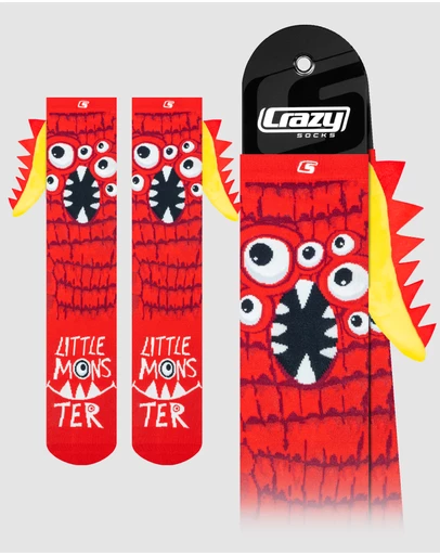 Crazy Skates - Crazy Socks Monster Red Knee-High Socks