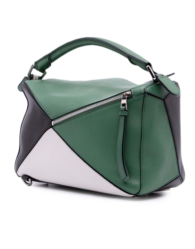 Pre-Loved by Azura Reborn - Pre-Loved Medium Tricolor Calfskin Puzzle Satchel