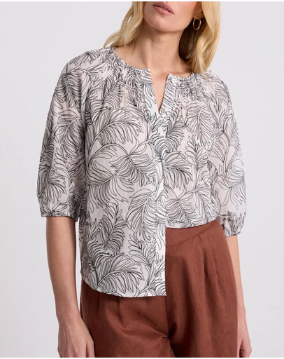 David Lawrence - Fern Embroidered Blouse