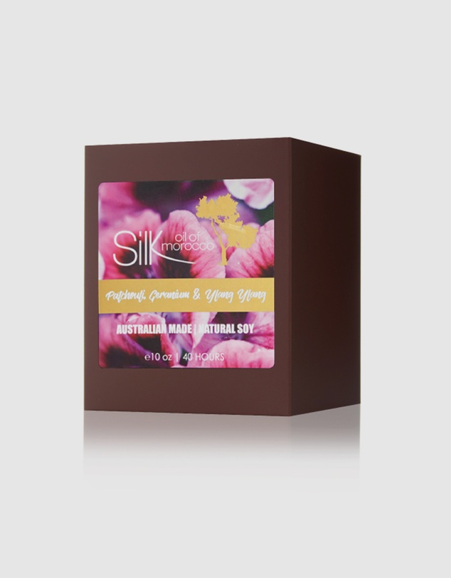 Silk Oil of Morocco - Patchouli, Geranium & Ylang Ylang Natural Soy Candle