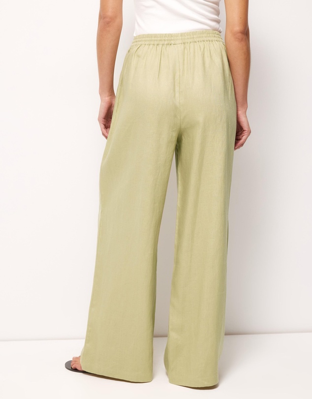 AERE - Contrast Drawcord Linen Pants