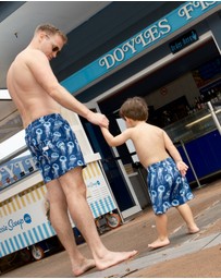 Tolu Australia - Boardshorts with Blue Jellyfish