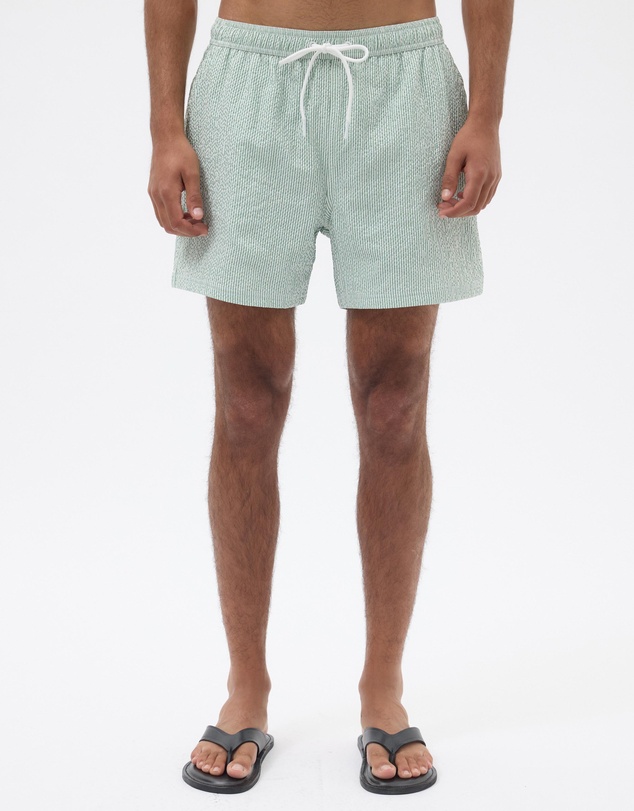 AERE - Seerksucker Stripe Swim Shorts