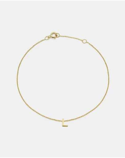Zoe Olivia - 9K Gold Initial L Bracelet