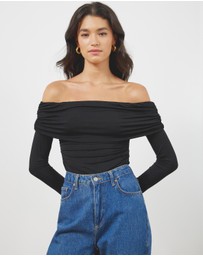 Atmos&Here - Off Shoulder Bamboo Blend Top