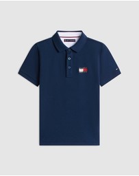 Tommy Hilfiger - Boys Regular Fit Wavy Flag Polo Shirt - Teens