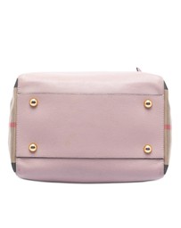 Pre-Loved by Azura Reborn - Pre-Loved Small Leather and House Check Canvas Canterbury Tote