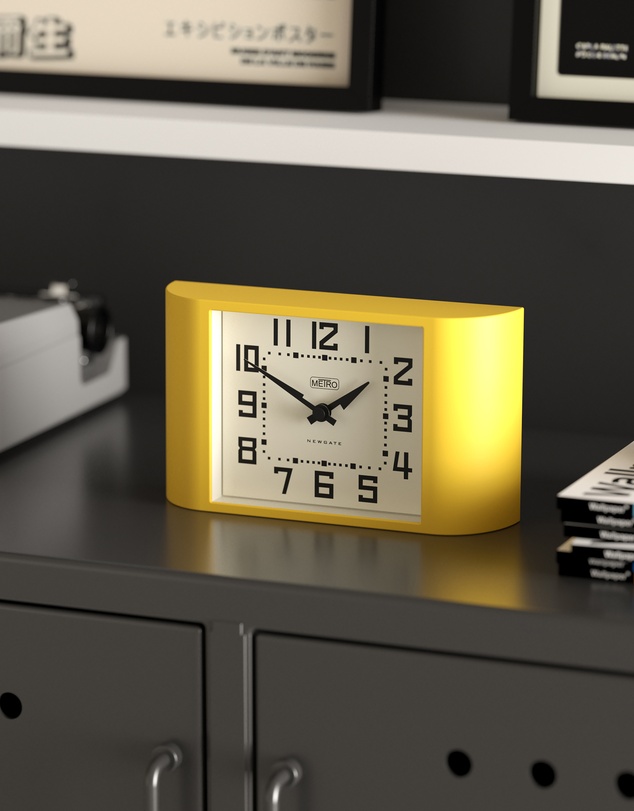 Newgate - Newgate Mini Metro Mantel Clock-Yellow
