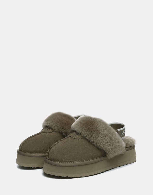 EVERAU - Australian Shepherd Ugg Waffle Platform Cow Suede Upper House Shoes