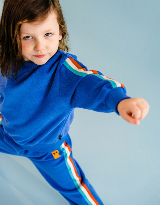 Rock Your Kid - Cosmic Powers Terry Track Pants in Navy