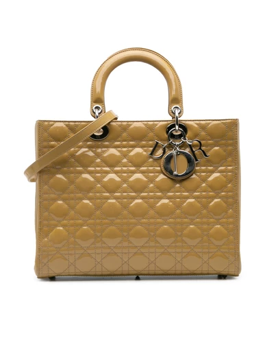 Dior - Pre-Loved Large Patent Cannage Lady Dior