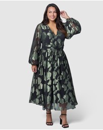 Pink Dusk by Curve Project - Secrets Metallic Maxi Dress