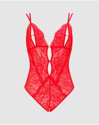 Ann Summers - Diamond Heart Crotchless Bodysuit