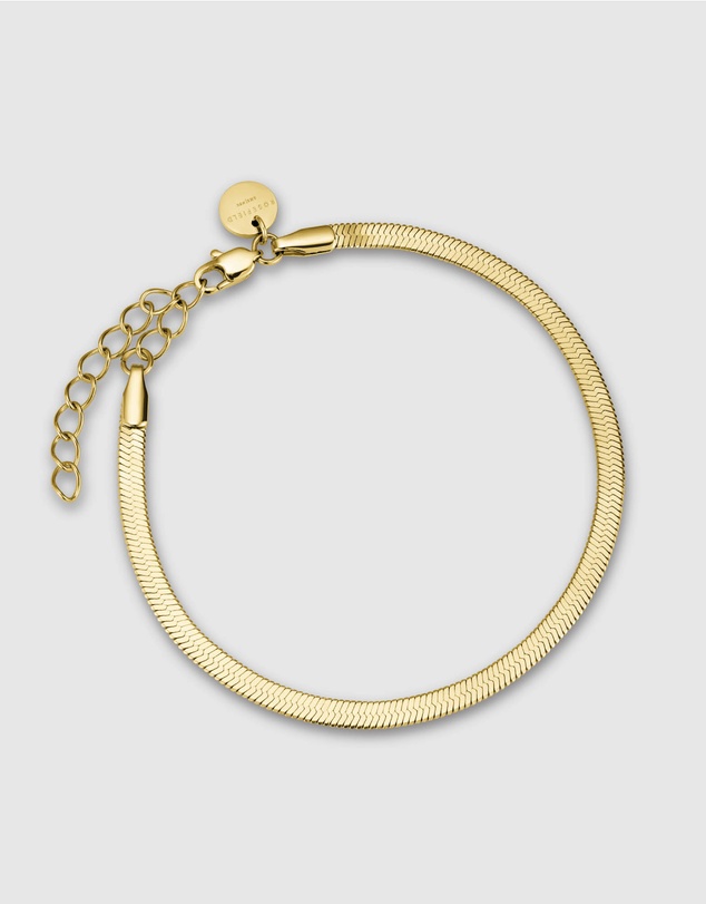Rosefield - The Octagon XS - Gold Tone Watch and Snake Bracelet Set