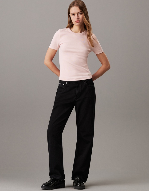 Calvin Klein Jeans - Slim Ribbed Cotton T-Shirt
