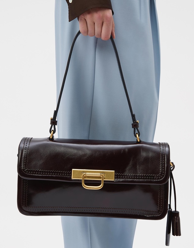 Oroton - Finn Crackle Broguing Large Day Bag