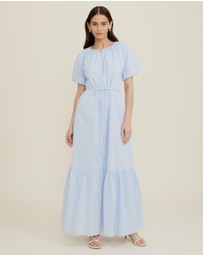 The Fated - Paisley Belted Maxi Dress