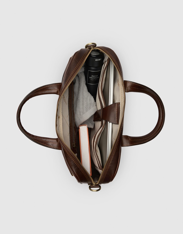 Republic of Florence - Pretoria Brown Leather Laptop Briefcase