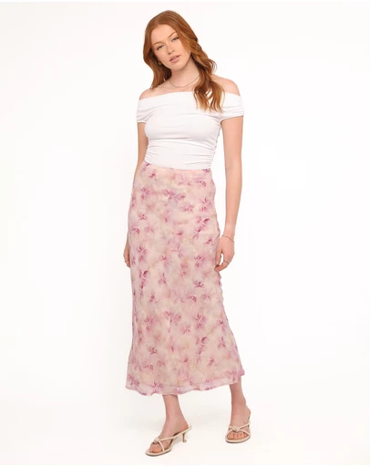 Petal & Pup - Giarda Maxi Skirt - Pink Floral