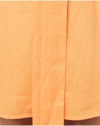 AERE - Kyla Tie Back Linen Mini Dress