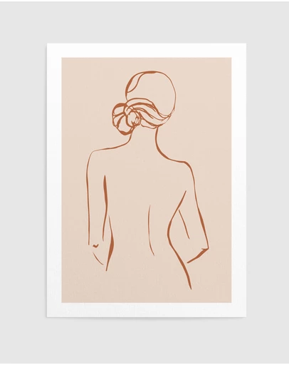 Olive et Oriel - Female Form IV Terracotta Art Print