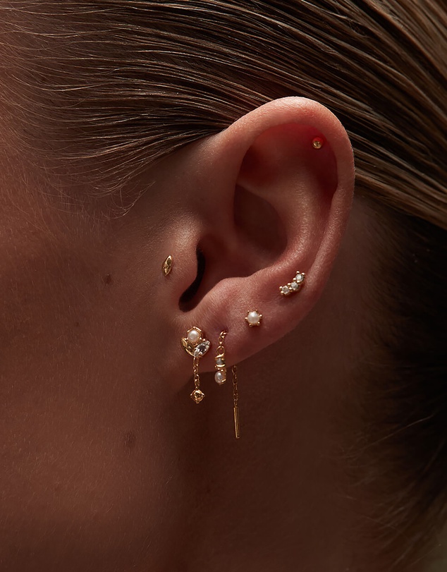 Kirstin Ash - Contour Topaz Studs