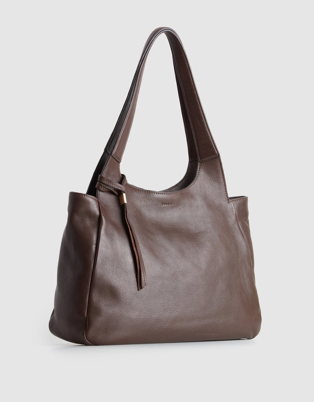 Evity - Clara Leather Charm Tote Bag