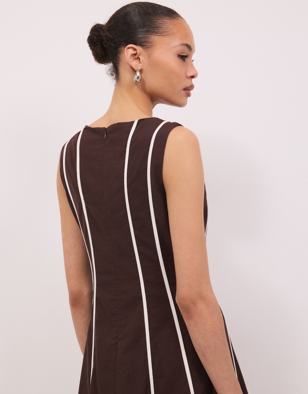 Calli - Zara Contrast Seam Midi Dress
