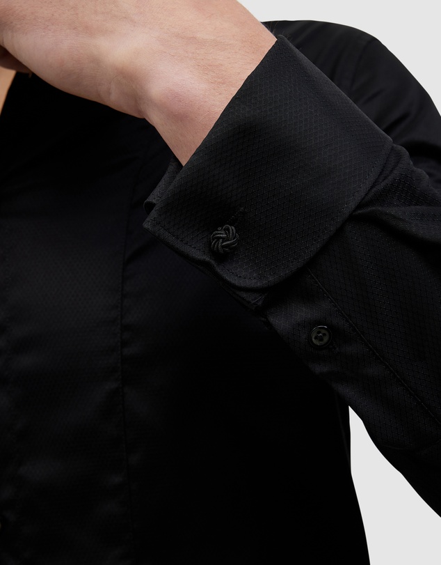 Politix - Slim Long Sleeve Panelled Formal Shirt