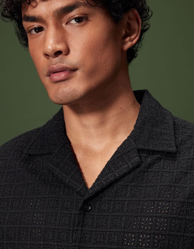 NEXT - Broderie Short Sleeve Shirt
