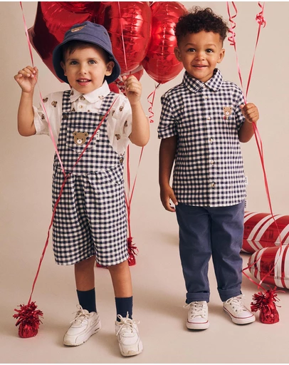 Huxbaby - Huxbear Button Up Checks - Babies