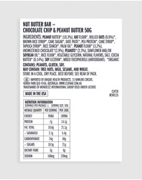 CLIF - Chocolate Chip & Peanut Butter Nut Butter Bar - 5x50g
