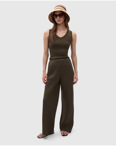 Seed Heritage - Core Linen Easy Wide Leg Pant