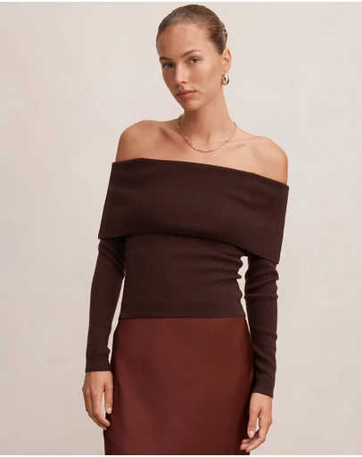 Forever New - Mariella Knitted Bardot Top