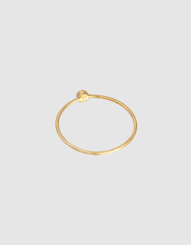 Elli Jewelry - Green Crystal Stacking Ring in Gold-Plated 925 Silver