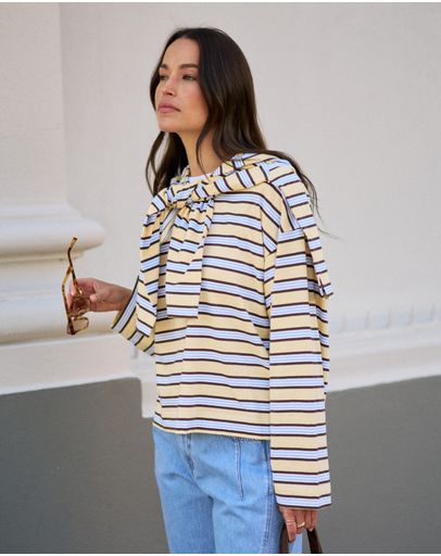 NEW BUTTER BRUNETTE STRIPE