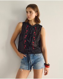 Auguste The Label - Bellamy Embroidered Blouse