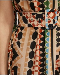 Oxford - Samina Printed One-Shoulder Dress
