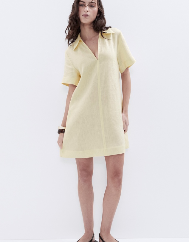 UNISON - Collared Linen Dress