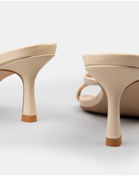 RAID - Briar kitten heeled mules in Off White