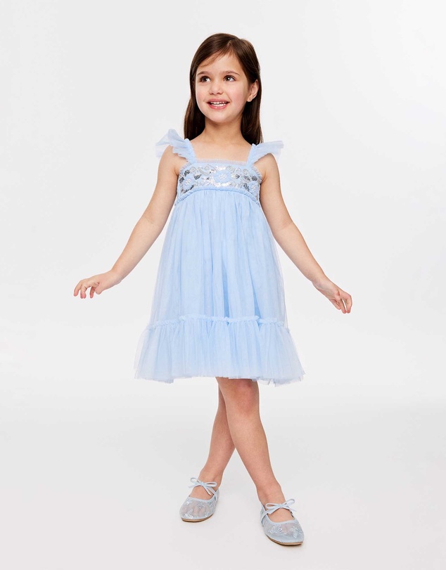 Cotton On Kids - Floral Flutter Sleeve Dress Up Dress