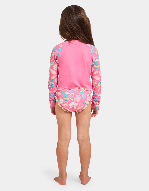 Roxy - Girls 2 to 7 Ocean Lover Long Sleeve Rashguard Two Piece