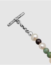Haze & Glory - ICONIC EXCLUSIVE - Necklace Men Crazy Pearl 925 Sterling Silver