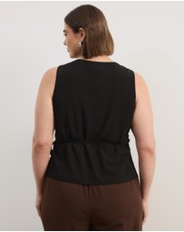 Atmos&Here Curvy - Ellie Wrap Waist Vest Top