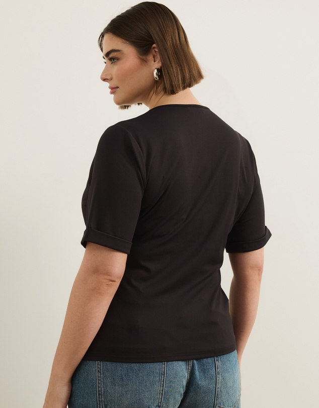Atmos&Here Curvy - Deep V-Neck T-Shirt
