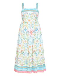 City Chic - Plus size Calissa Seascape Print Maxi Dress - light blue