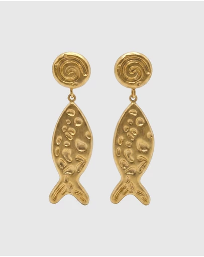 Miz Casa and Co - Fish Drop Stud Earrings
