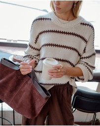 Ceres Life - Lila Oversized Knit Crew
