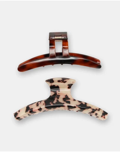 Morgan & Taylor - Meghan Hair Claw Set in Brown