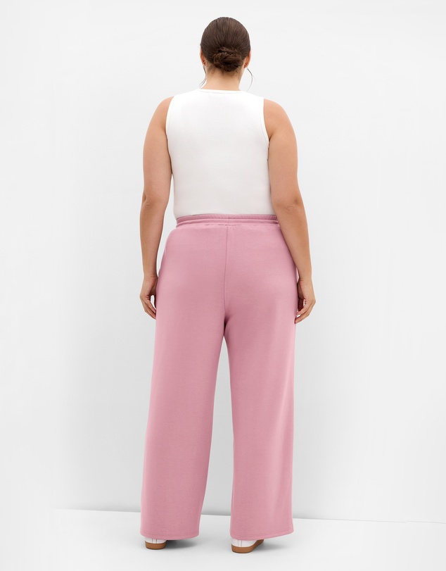 City Chic - Plus size Mae Wide Leg Jogger - dusty rose